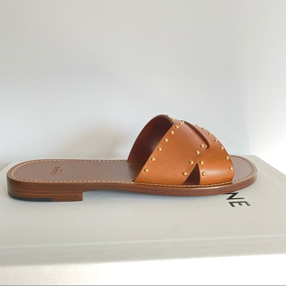 NIB CELINE LERINS CRISS CROSS SLIDES - Picture 5 of 11